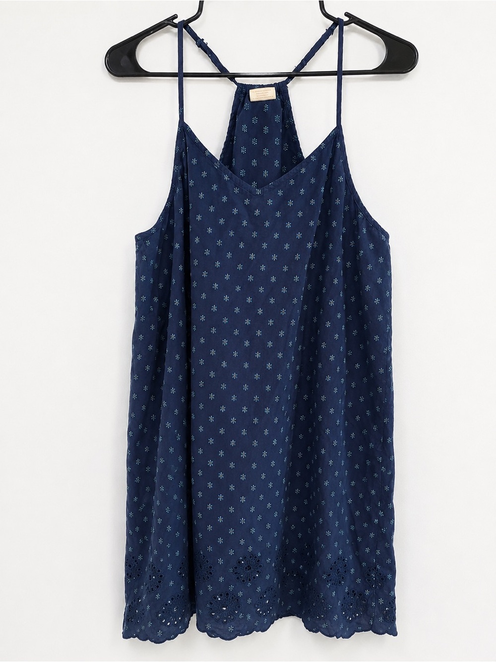 Jasmine & Ginger Navy Blue Floral Eyelet Swing Dress